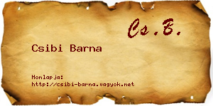 Csibi Barna névjegykártya